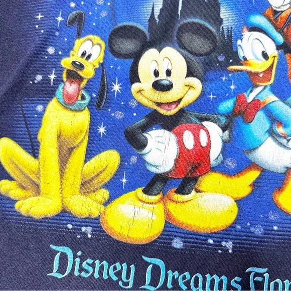 Disney Dreams Florida 2004 Graphic T-Shirt Mickey Donald Pluto Goofy Unisex XL - Picture 4 of 10